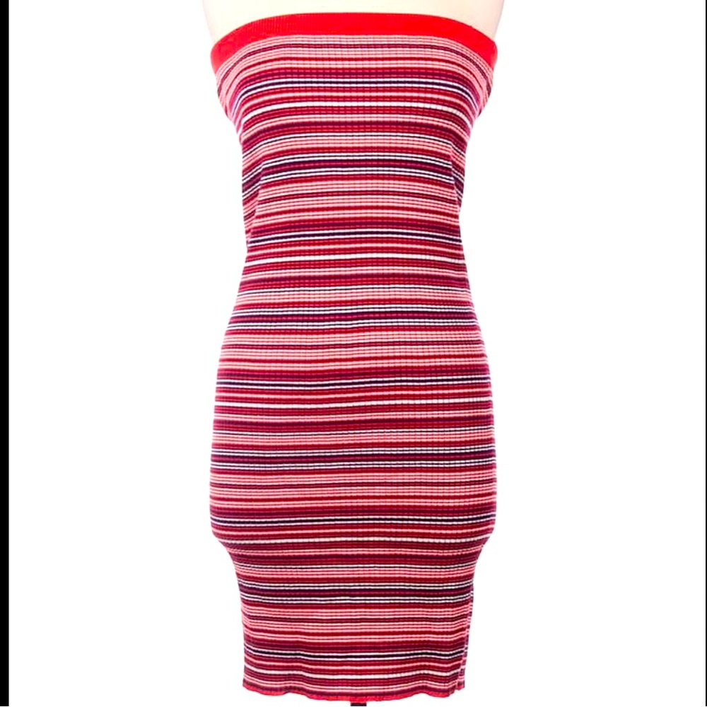 NY&Co x Gabrielle Union striped strapless knit dress!